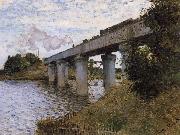 Claude Monet The Railway Bridge Sweden oil painting artist
